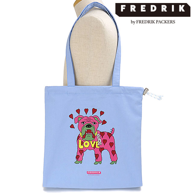 フレドリック FREDRIK トートバッグ イージー YMドッグ FPCV-TT25-LBNO SS25 EASY YM DOG メンズ・レディース 鞄 巾着バッグ 犬 イラスト LT.BLUE  正規取扱店 | FREDRIK PACKERS