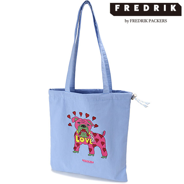 フレドリック FREDRIK トートバッグ イージー YMドッグ FPCV-TT25-LBNO SS25 EASY YM DOG メンズ・レディース 鞄 巾着バッグ 犬 イラスト LT.BLUE  正規取扱店 | FREDRIK PACKERS | 01