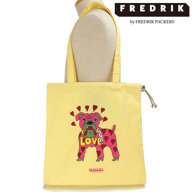 フレドリック FREDRIK トートバッグ イージー YMドッグ FPCV-TT25-YLNO SS25 EASY YM DOG メンズ・レディース 鞄 巾着バッグ 犬 イラスト YELLOW  正規取扱店 | FREDRIK PACKERS