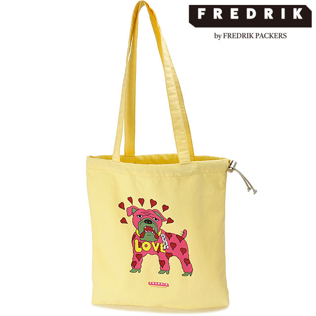 フレドリック FREDRIK トートバッグ イージー YMドッグ FPCV-TT25-YLNO SS25 EASY YM DOG メンズ・レディース 鞄 巾着バッグ 犬 イラスト YELLOW  正規取扱店 | FREDRIK PACKERS | 01