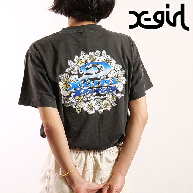 エックスガール X-girl ピコ コラボ ショートスリーブTシャツ 105252011043 SS25SPOT X-girl×PIKO S S TEE レディース xgirl トップス 半袖 BLACK  正規取扱店