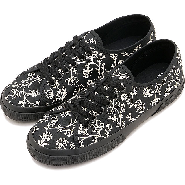 �X�y���K SUPERGA �X�j�[�J�[ �u���b�T�� �v�����g ���b�W�F�[�� 5A21523W FW25 3750 BLOSSOM PRINT LEGGERA ���f�B�[�X �ԕ� BK-SNOW-WHT AAF ���K�戵�X