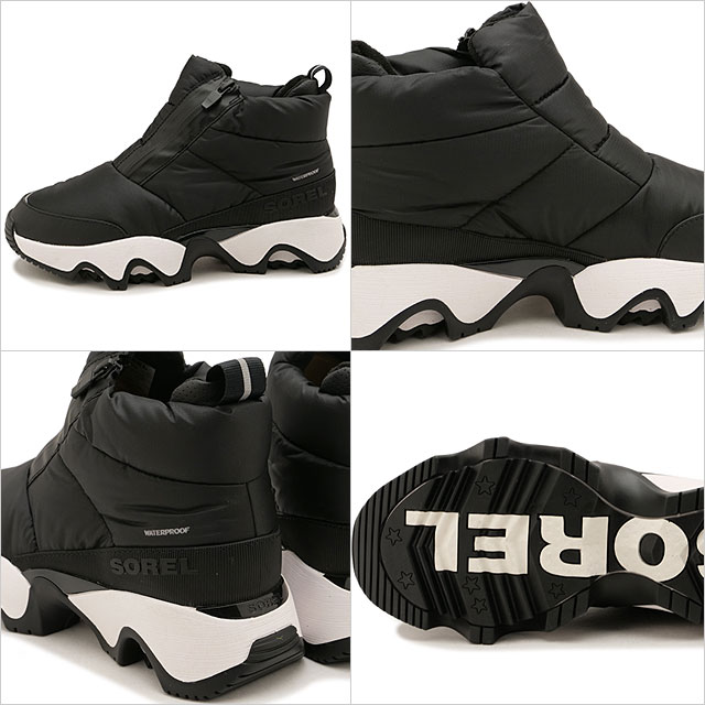 ソレル SOREL ブーツ キネティックインパクト パフィージップ ウォータープルーフ NL5044-012 FW25 W KINETIC IMPACT PUFFY ZIP WP Black Black 正規取扱店 | SOREL | 02