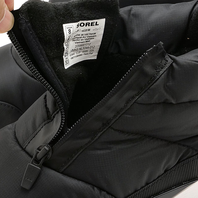 ソレル SOREL ブーツ キネティックインパクト パフィージップ ウォータープルーフ NL5044-012 FW25 W KINETIC IMPACT PUFFY ZIP WP Black Black 正規取扱店 | SOREL | 03