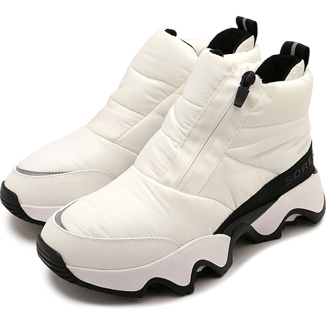 �\���� SOREL �u�[�c �L�l�e�B�b�N�C���p�N�g �p�t�B�[�W�b�v �E�H�[�^�[�v���[�t NL5044-125 FW25 W KINETIC IMPACT PUFFY ZIP WP Sea-Salt Black ���K�戵�X
