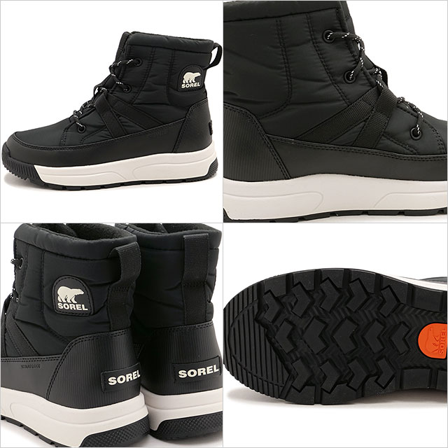 ソレル SOREL ブーツ ウィットニー3 ミッドウォータープルーフ NL5282-010 FW25 W WHITNEY III MID WP レディース 靴 防水 Black Sea-Salt 正規取扱店 | SOREL | 02
