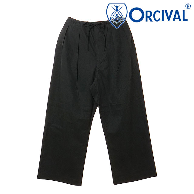 オーシバル ORCIVAL コットンナイロンバイオピーチイージーパンツ [OR-E0282-CNB FW25] COTTON NYLON BIO PEACH EASY PANTS メンズ・レディース ボトムス ロングパンツ 長ズボン BLACK 正規取扱店 ORCIVAL（オーシバル） コットンナイロンバイオピーチイージーパンツ
