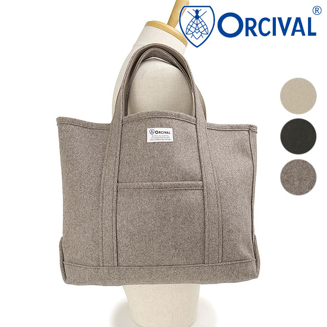 オーシバル ORCIVAL ヘビーメルトン トートバッグ ミディアム [OR-H0240-HML FW25] HEAVY MELTON TOTE BAG MEDIUM 日本製 メンズ・レディース 鞄 メルトントート 中サイズ ウール 正規取扱店 ORCIVAL（オーシバル） ヘビーメルトン トートバッグ ミディアム OR