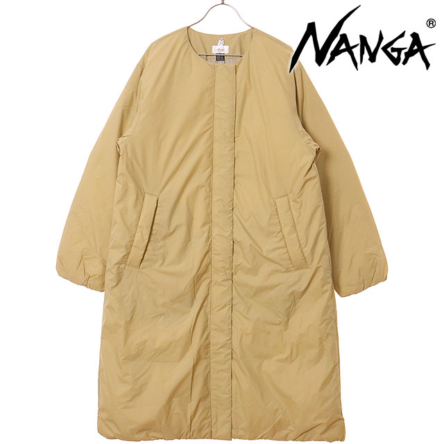 ナンガ NANGA ノーカラー ダウンコート [ND2442-1C600 FW25] NO COLLAR DOWN COAT レディース アウター ゆったり アウトドア BEG2(TAN) 正規取扱店 NANGA（ナンガ） ノーカラー ダウンコート ND2442-1C600 FW25 NO