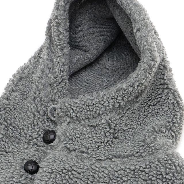 ジムフレックス Gymphlex ボアフーデッドベスト #J-1069 BOA FW25 BOA HOODED VEST メンズ アウター 前ボタン DK.HEATHER-GREY(NAVY) 正規取扱店 | GYMPHLEX | 03