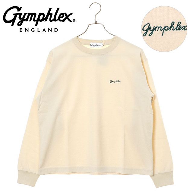 ジムフレックス Gymphlex クルーネック プルオーバー #GY-C0486 HKT FW25 CREW NECK P.O. 長袖 ゆったり ECRU(GREEN) 正規取扱店 | GYMPHLEX | 01