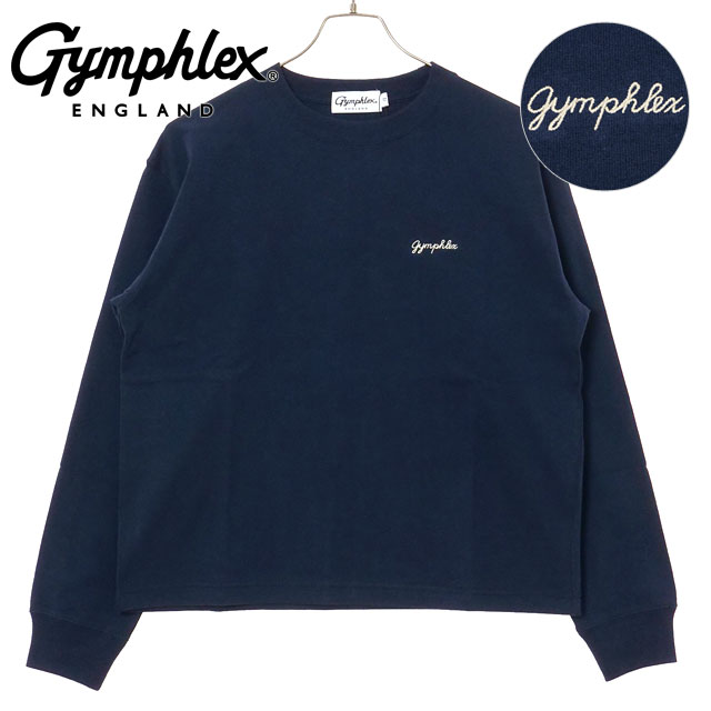 ジムフレックス Gymphlex クルーネック プルオーバー #GY-C0486 HKT FW25 CREW NECK P.O. 長袖 ゆったり DK.NAVY(CREAM) 正規取扱店 | GYMPHLEX
