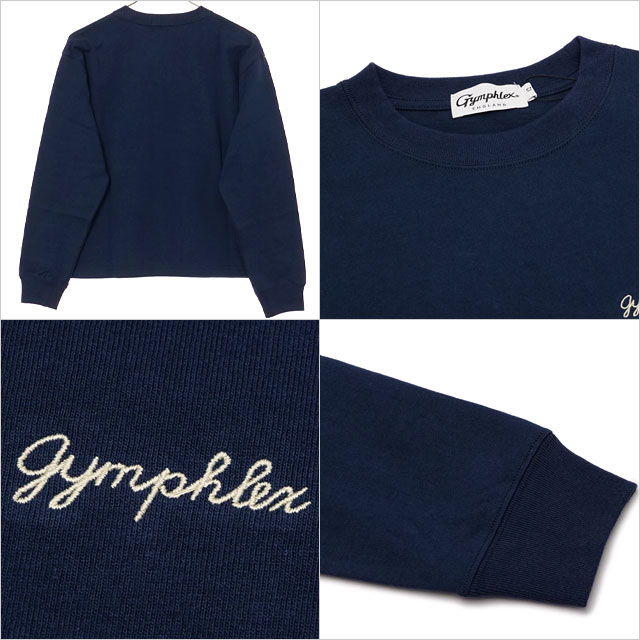 ジムフレックス Gymphlex クルーネック プルオーバー #GY-C0486 HKT FW25 CREW NECK P.O. 長袖 ゆったり DK.NAVY(CREAM) 正規取扱店 | GYMPHLEX | 02