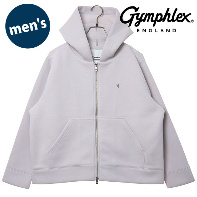 ジムフレックス Gymphlex ジップフーデッド ジャケット [#GY-C0478 DDN FW25] ZIP HOODED JACKET メンズ トップス 長袖 パーカー OYSTER-WHITE(GREY) 正規取扱店 GYMPHLEX（ジムフレックス） ジップフーデッド ジャケット #GY-C0478