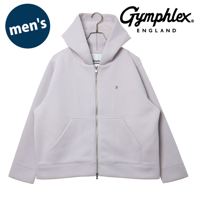 ジムフレックス Gymphlex ジップフーデッド ジャケット [#GY-C0478 DDN FW25] ZIP HOODED JACKET メンズ トップス 長袖 パーカー OYSTER-WHITE(GREY) 正規取扱店 GYMPHLEX（ジムフレックス） ジップフーデッド ジャケット #GY-C0478