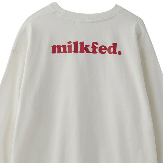 MILKFED.（ミルクフェド） クーパーロゴ ワイドロングスリーブTシャツ