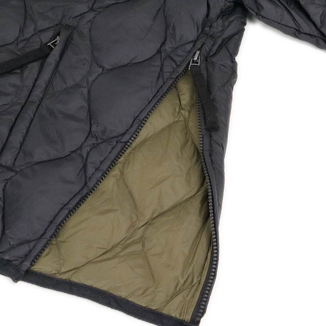 タイオン TAION ミリタリー M65ライナーダブルジップショートダウンジャケット TAION-M65LSZBML-1SHORT FW25 ソフトシェル BLACK 正規取扱店 | TAION | 03