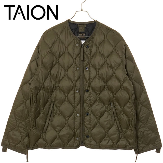 タイオン TAION ミリタリー M65ライナーダブルジップショートダウンジャケット TAION-M65LSZBML-1SHORT FW25 ソフトシェル D.OLIVE 正規取扱店 | TAION