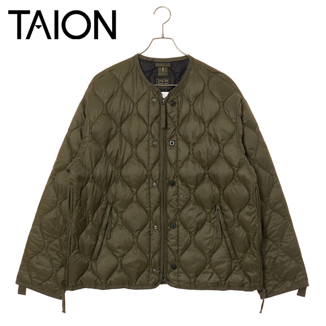 タイオン TAION ミリタリー M65ライナーダブルジップショートダウンジャケット TAION-M65LSZBML-1SHORT FW25 ソフトシェル D.OLIVE 正規取扱店 | TAION | 01
