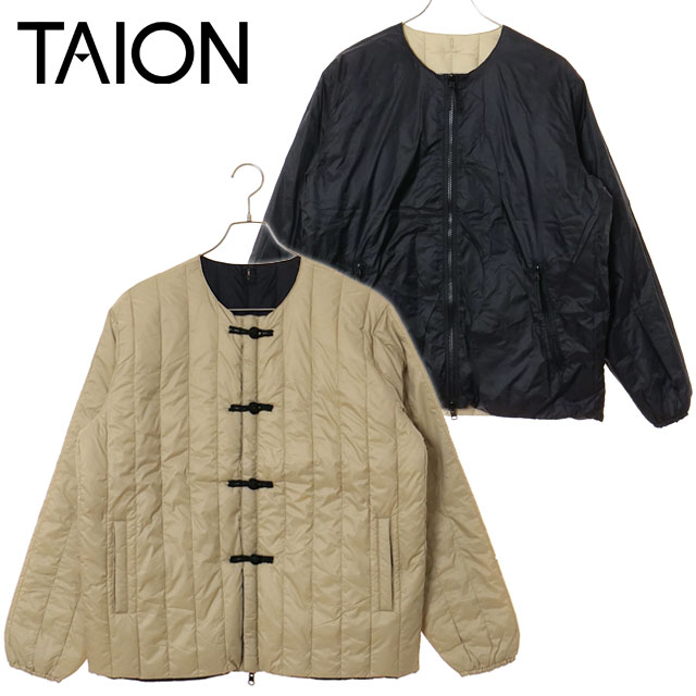 TAION（タイオン） リバーシブルチャイナボタンインナーダウン 
