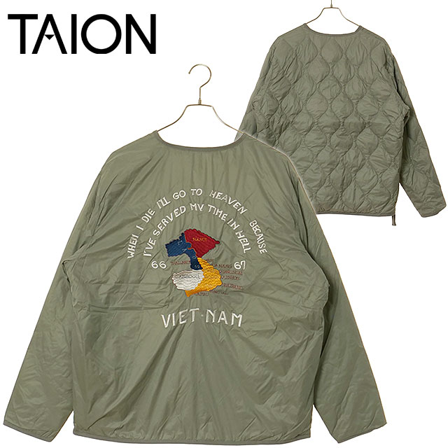 タイオン TAION リバーシブル“VETJAN”ダウンジャケット TAION-JK03JS FW25 U REVERSIBLE "VETJAN" DOWN JACKET 2WAY JAPAN SPECIAL SAGE 正規取扱店 | TAION