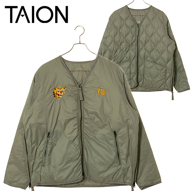 タイオン TAION リバーシブル“VETJAN”ダウンジャケット TAION-JK03JS FW25 U REVERSIBLE "VETJAN" DOWN JACKET 2WAY JAPAN SPECIAL SAGE 正規取扱店 | TAION | 01