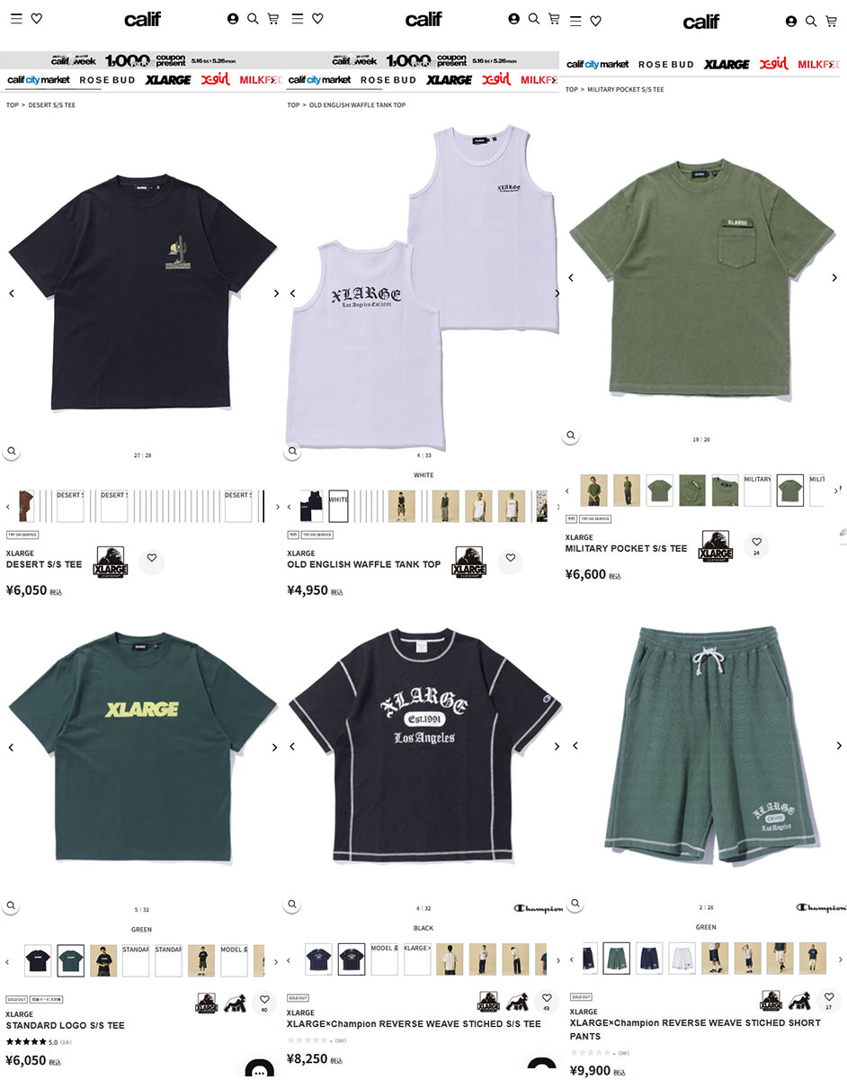 XLARGE（エクストラ ラージ） チャンピオン リバースウィーブ ステッチ
