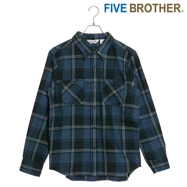 FIVEBROTHER(ファイブブラザー) ヘビーフランネル ワークシャツ FIVEBROTHER(ファイブブラザー) ヘビーフランネル ワークシャツ