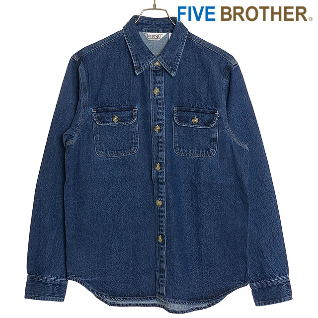 FIVEBROTHER（ファイブブラザー） デニム ワークシャツ 152440 FW24
