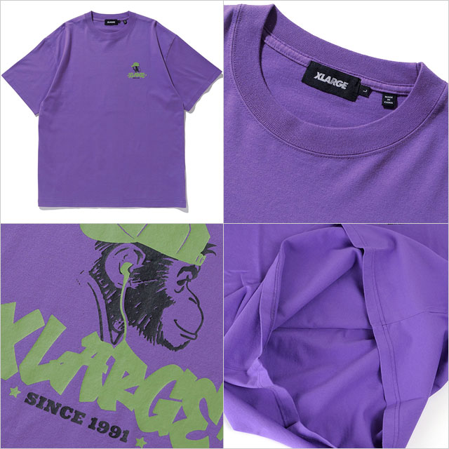 ニュージーランド限定‼️XLARGE パープル Tシャツ Mサイズ キャラクター XLARGE｜XLARGE/(U)MONKEY WRENCHERS S/S TEE | Rakuten Fashion