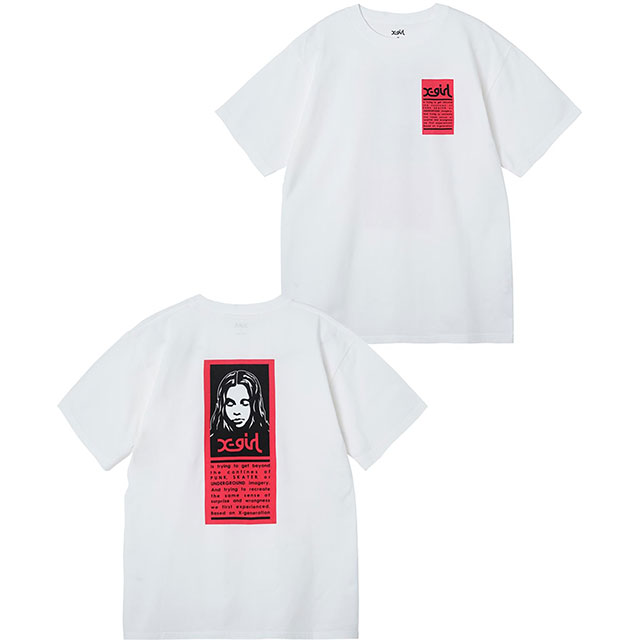 X-girl エックスガール レディース ワーズフェイス Tシャツ