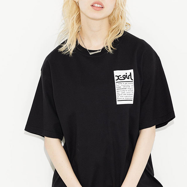 X-girl エックスガール レディース ワーズフェイス Tシャツ