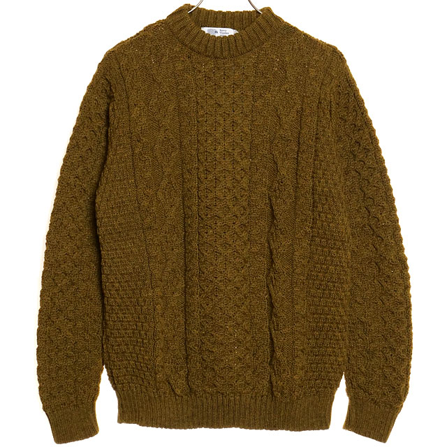 ケリーウーレンミルズ KERRY WOOLLEN MILLS メンズ アランケーブル クルーネックセーター KW-0001 FW23 ARAN CABLE CREW NECK SWEATER トップス ニット 英国製｜mischiefstyle｜05