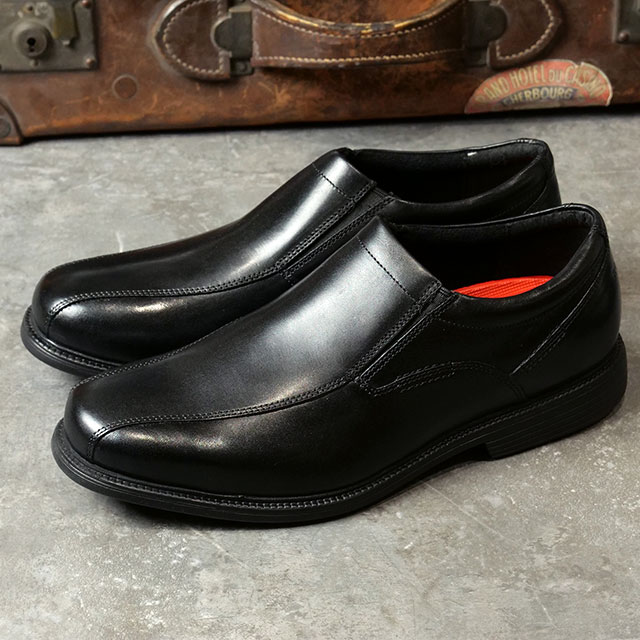 ロックポート ROCKPORT レザーシューズ チャールズロード スリッポン V80561W FW22 Charlesroad Slip On メンズ  革靴 ワイドワイズ ビジネス Black 黒