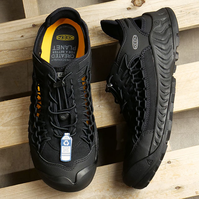 返品交換送料無料 キーン KEEN メンズ サンダル ユニーク ネクシス 1027285 SS23 M UNEEK NXIS キャンプ  アウトドアシューズ Triple Black Black