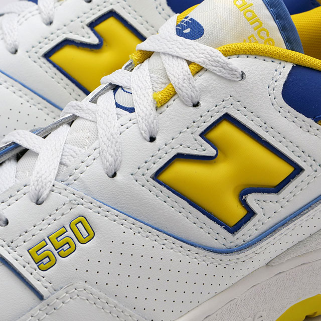 【関税込み】New Balance ホワイト&イエロー 550 スニーカー New Balance ニューバランス NEWBALANCE スニーカー BB550
