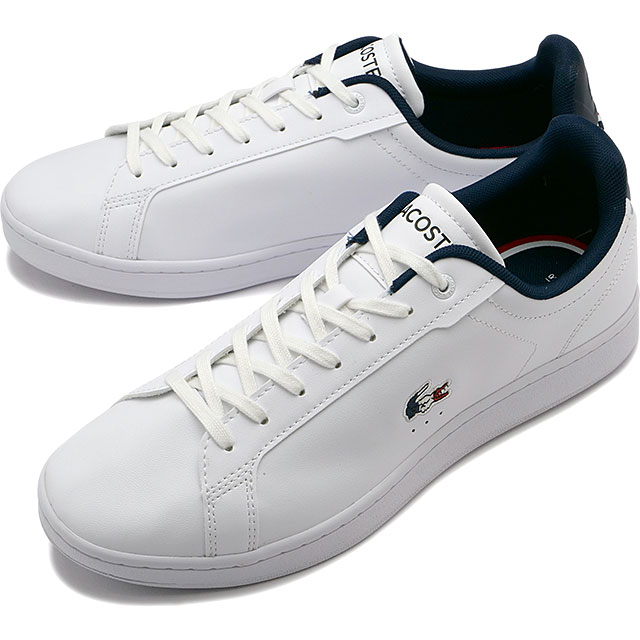 ラコステ LACOSTE メンズ スニーカー カーナビー プロ 45SMA0114-407 SS23 M CARNABY PRO TRI 123 1 SMA 靴 WHT NVY RE 白 ホワイト系