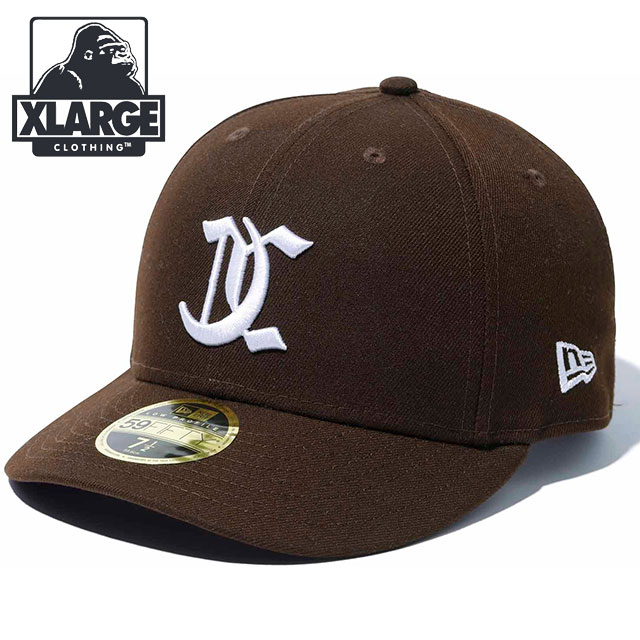 エクストララージ XLARGE コラボ ニューエラ オールドイングリッシュキャップ 101233051001 FW23 メンズ・レディース  x-large エックスラージ 帽子 BROWN