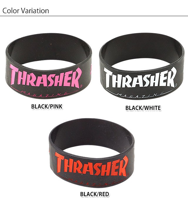 THRASHER（スラッシャー） ラバーバンド リストバンド THRRW100 FW17