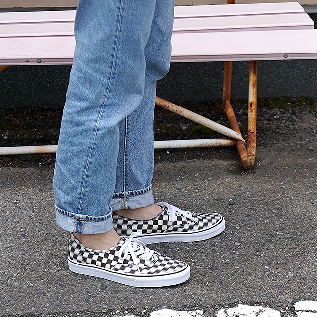 Vans authentic 2024 blur checkerboard