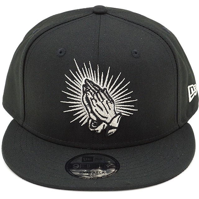 ニューエラ NEWERA キャップ プレイハンド 9FIFTY PRAY HAND 12513946 SS20 メンズ・レディース フリーサイズ 帽子  new era BLK M.SIL ブラック系