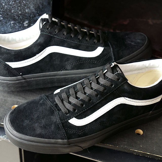 バンズ VANS スニーカー ピッグスエード オールドスクール PIG SUEDE OLD SKOOL VN0A4U3B18L FW20  ローカットシューズ 靴 BLACK BLACK ブラック系