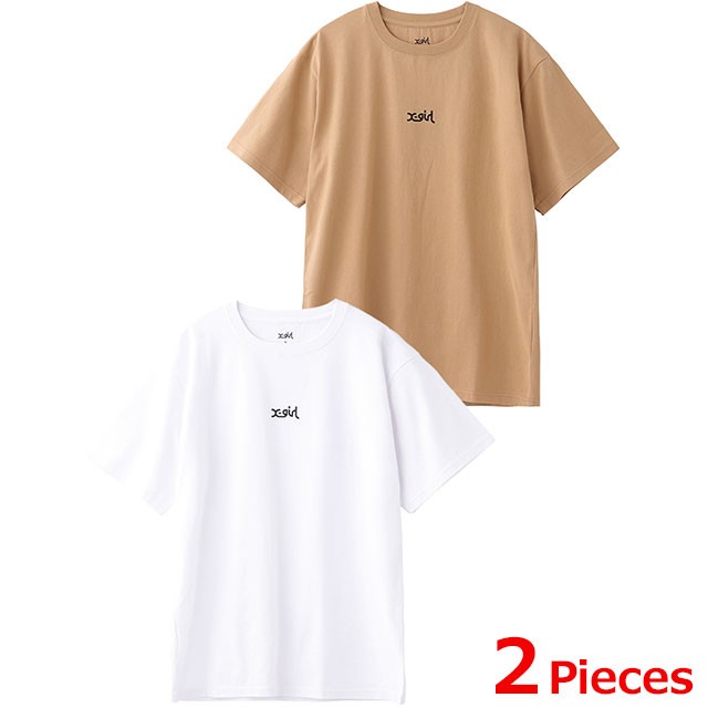 X-girl（エックスガール） レディース 2パック Tシャツ BASIC 2P S S