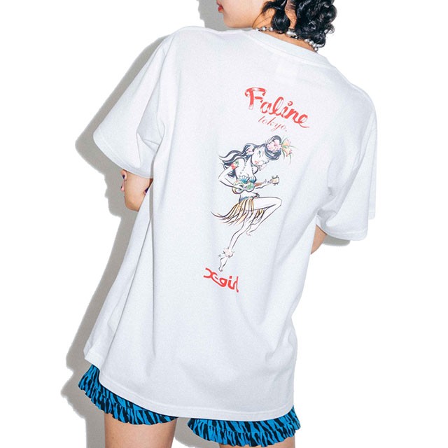 X-girl エックスガール レディース コラボ Tシャツ × FALINE