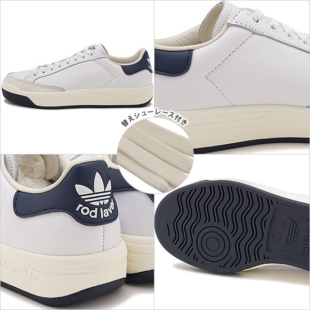adidas Rod Laver ホワイト/ネイビー Amazon | [アディダス] ロッドラバー ROD LAVER ランニング