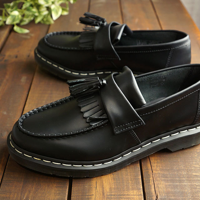 ドクターマーチン Dr.Martens エイドリアン ホワイトステッチ ADRIAN WHITE STITCH 26805001 SS21  メンズ・レディース タッセルローファー BLACK ブラック系