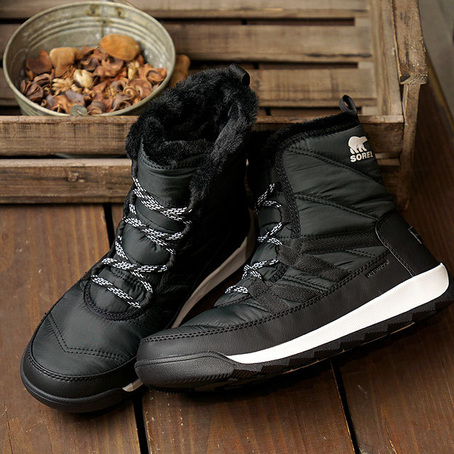 ソレル SOREL スノーブーツ ウィットニー2 ショートレース W WHITNEY II SHORT LACE NL3820-010 FW20  レディース 防水 ウィンターブーツ BLACK