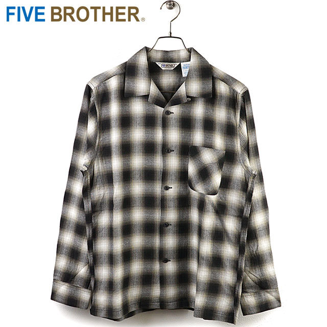 ファイブブラザー FIVEBROTHER メンズ ライトフランネル ワンナップ ワークシャツ LIGHT FLANNEL L S ONEUP  SHIRTS 152101 SS21 ネルシャツ OMBRE BLACK : 10066830 : SHOETIME - 通販 -  Yahoo!ショッピング