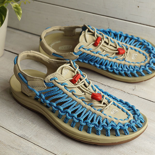 美品◇KEEN＊キーン　ユニーク サンダル　23cm ブルー KEEN キーン ユニーク サンダル 青 ブルー 23.5cm 状態良好