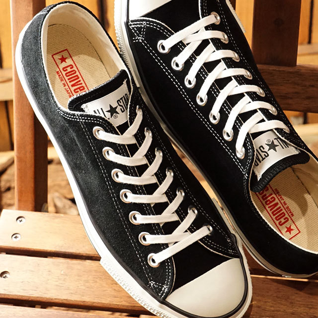 コンバース CONVERSE スニーカー スエード オールスター J ローカット SUEDE ALL STAR J OX 31304890 FW21  メンズ・レディース 日本製 BLACK ブラック系